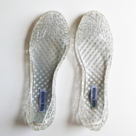 Steve Madden Shoes - Steve Madden | Swirly Clear Jelly Flat Women's 8